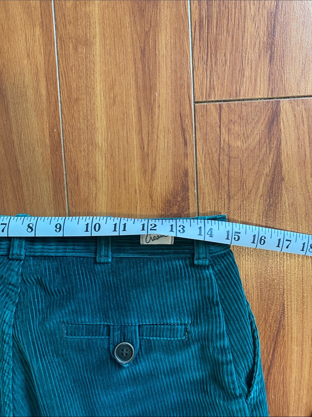 Vintage Forest Green Corduroy pleated Trousers - Picture 7 of 9